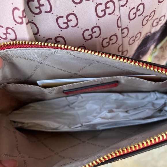 Michael Kors Maisie Large 3 in 1 tote handbag flame red - Picture 12 of 14